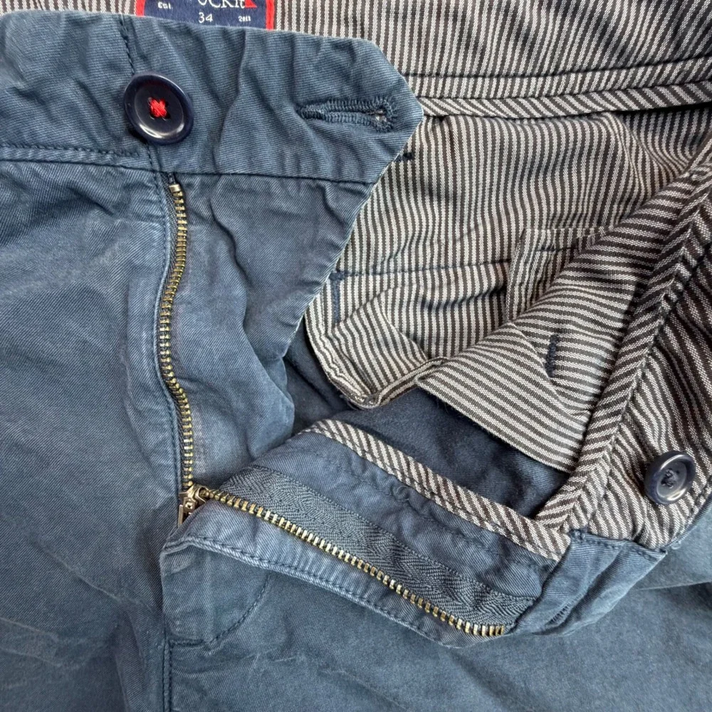 UNTUCKit Chino Shorts Men 34 Blue 100% Pima Cotton Casual Twill 8.5